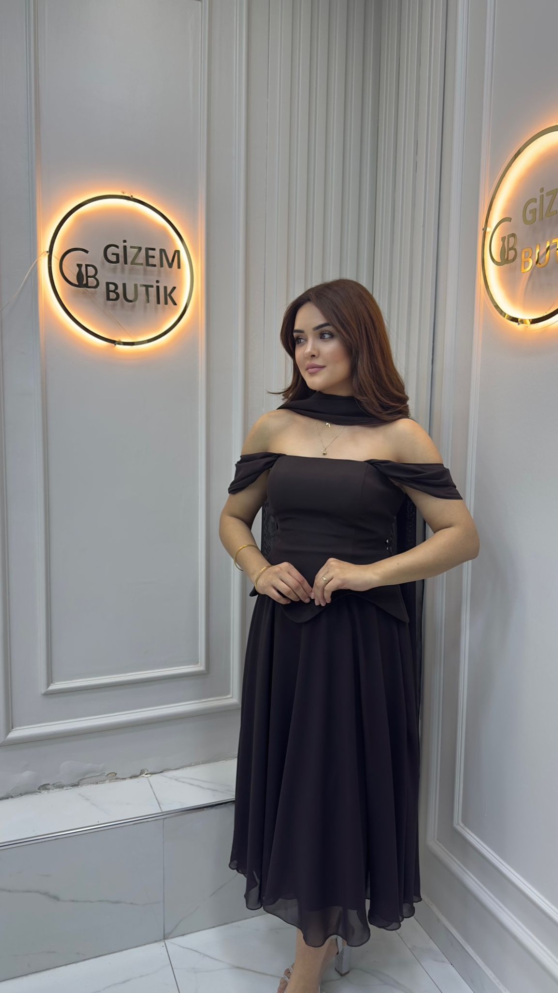 Yeliz Abiye Kahverengi