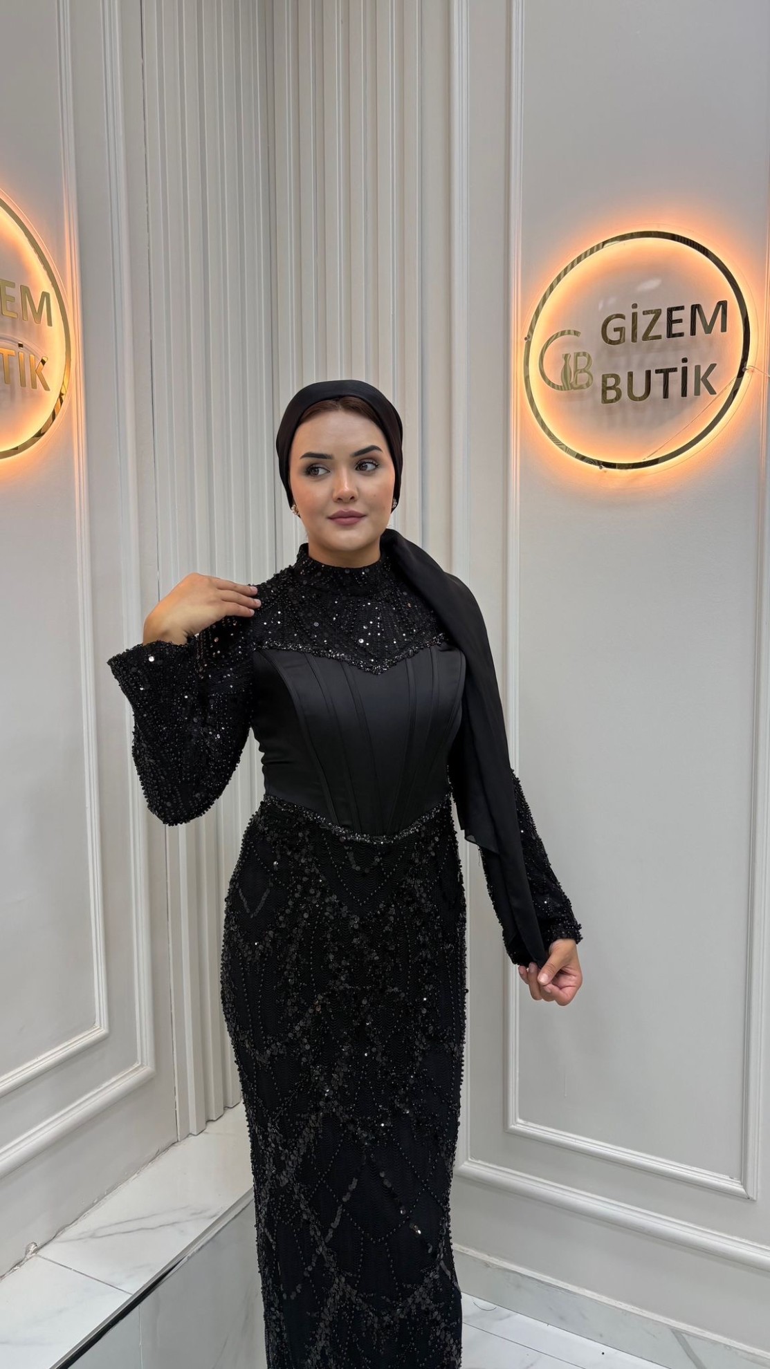 Nergis Abiye Siyah