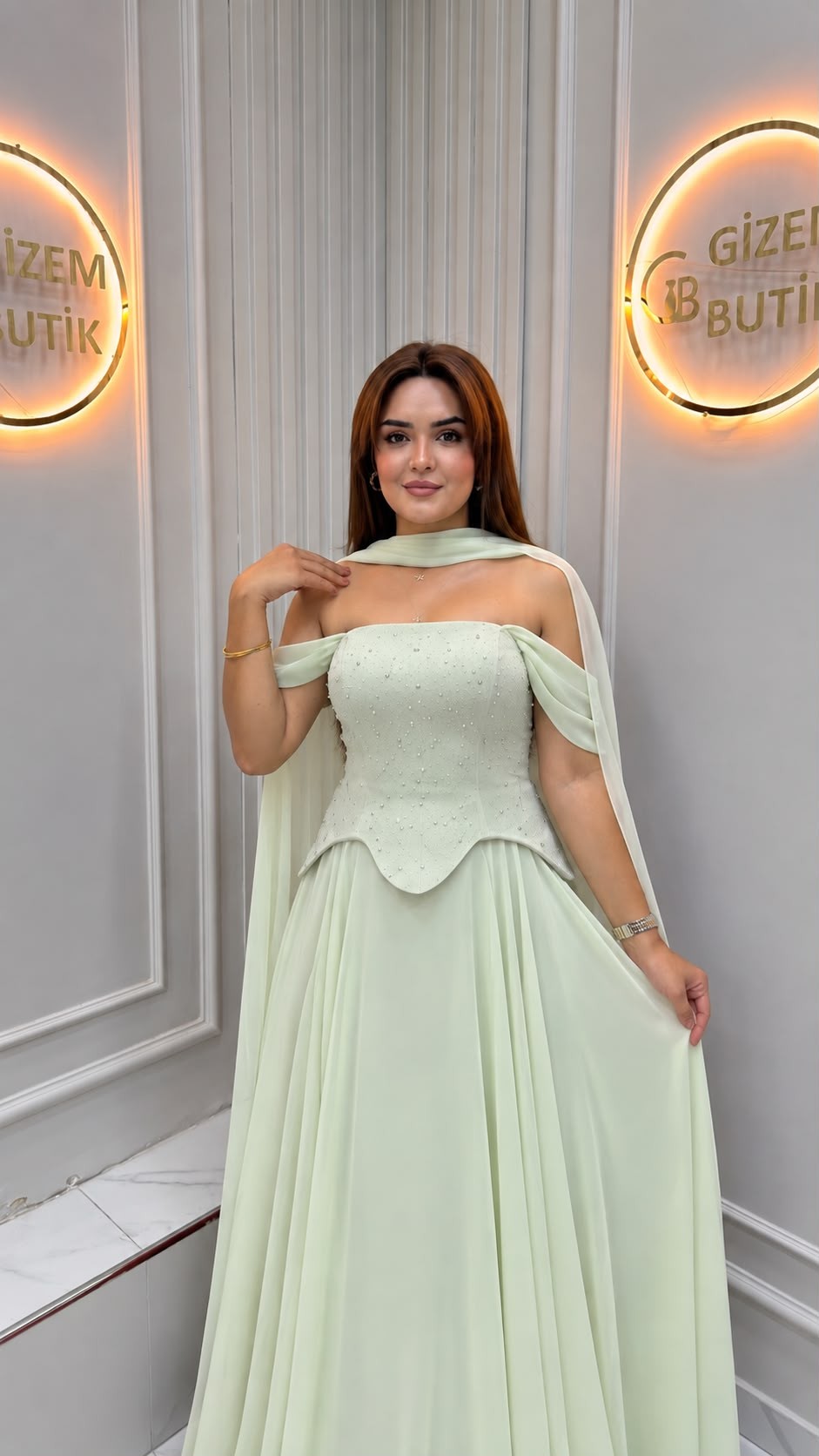 Beyna Abiye Elma Yeşili