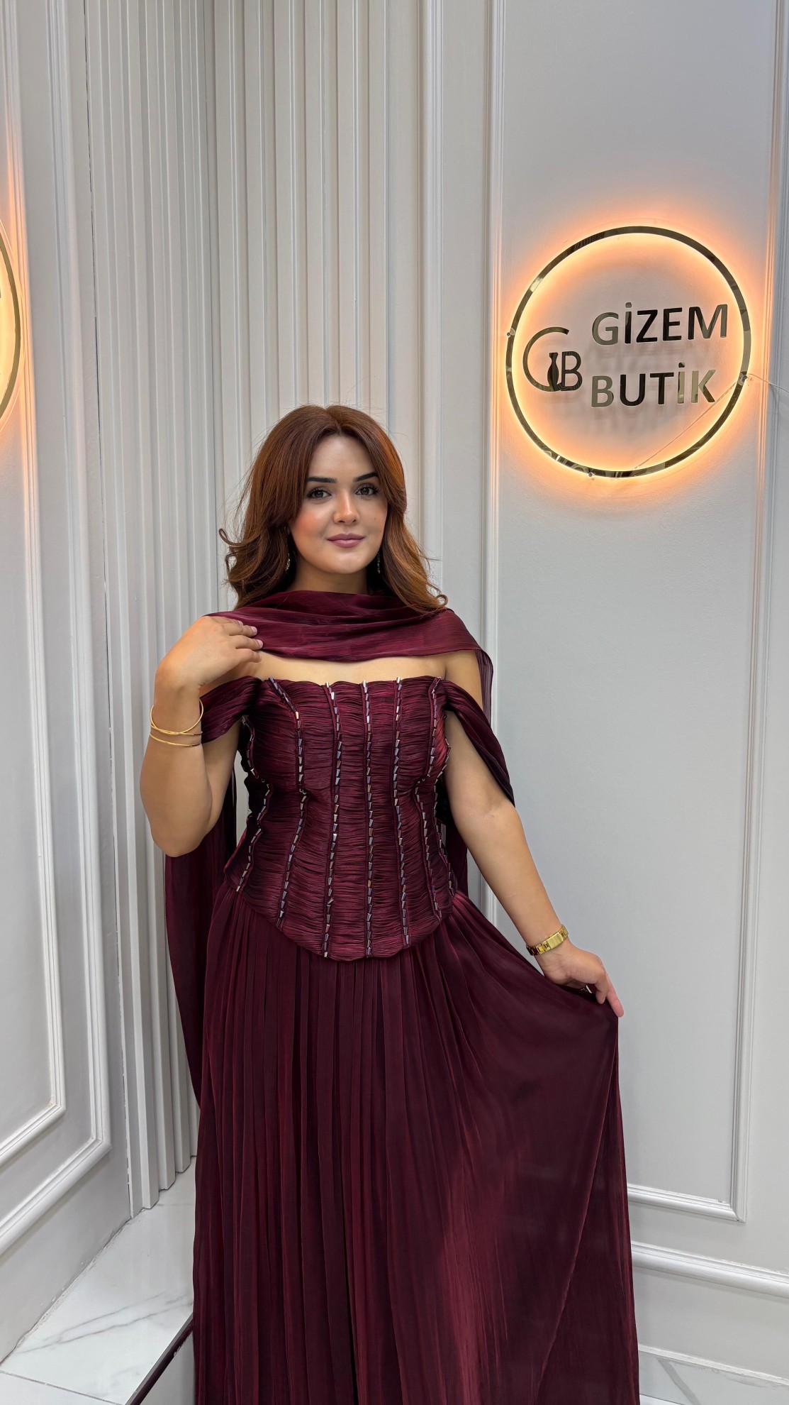 Esila Abiye Bordo