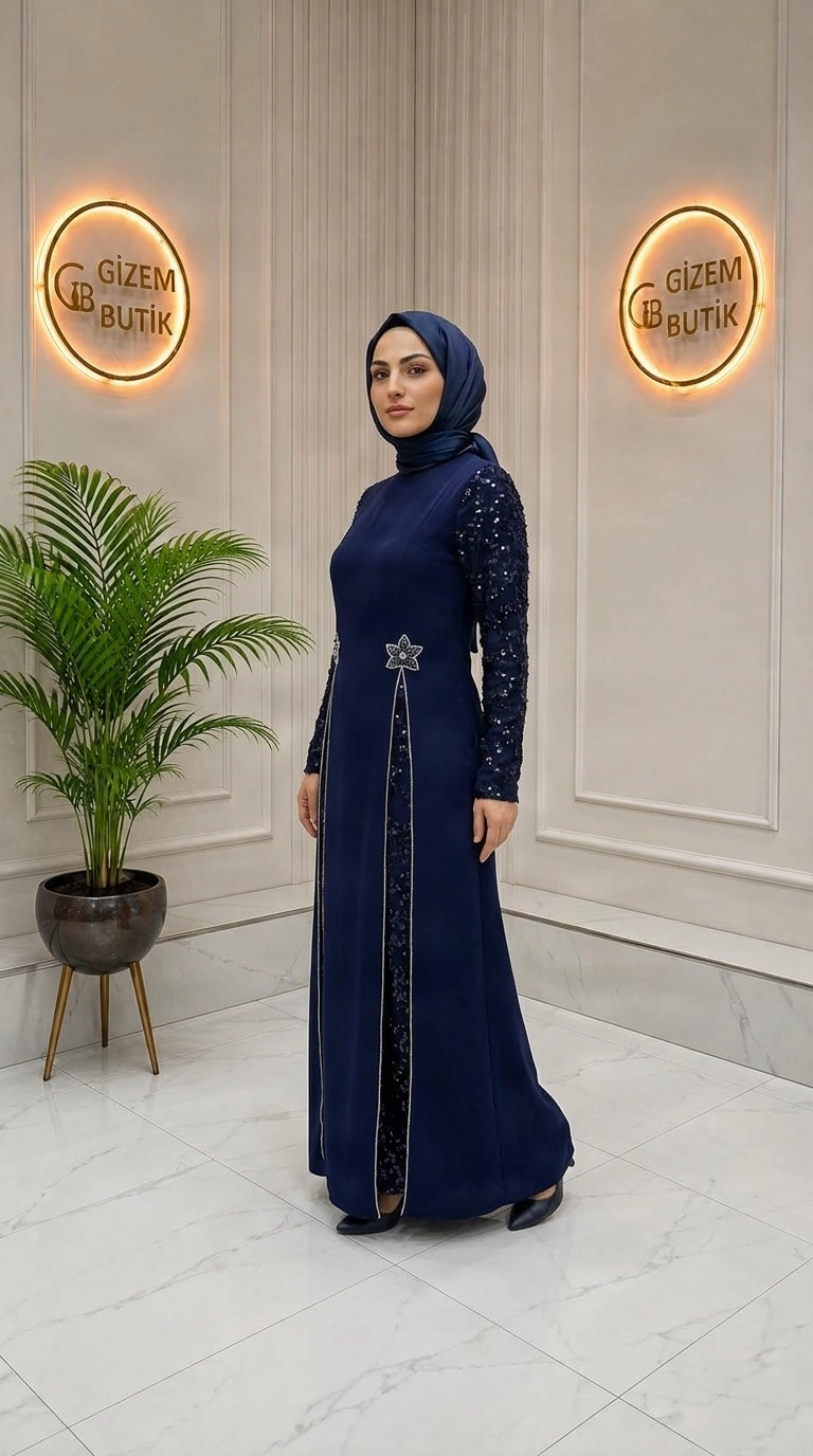 Melek Abiye Lacivert