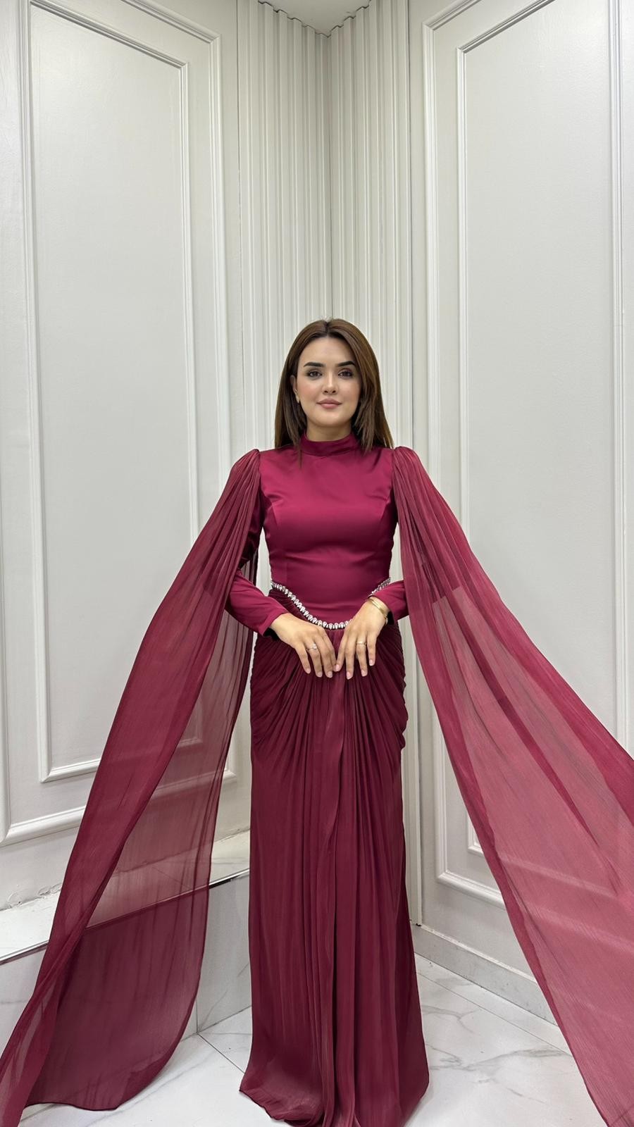 Dilek Abiye Bordo