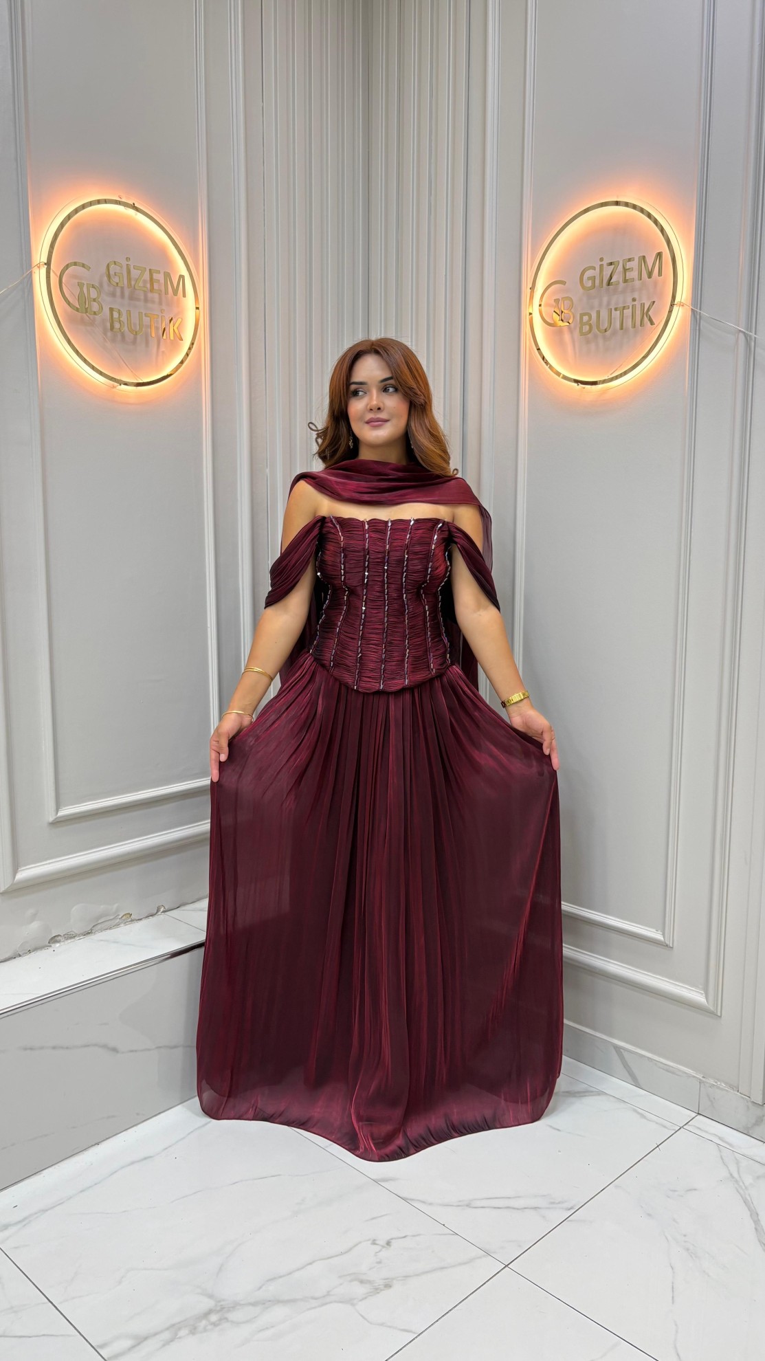 Esila Abiye Bordo