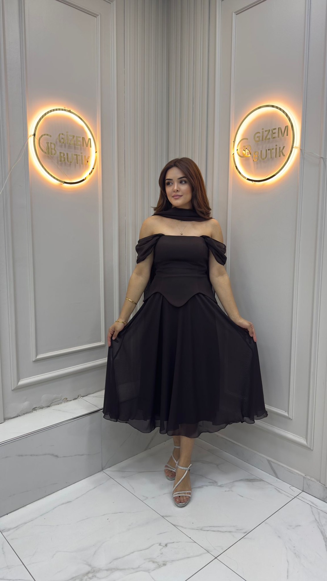 Yeliz Abiye Kahverengi