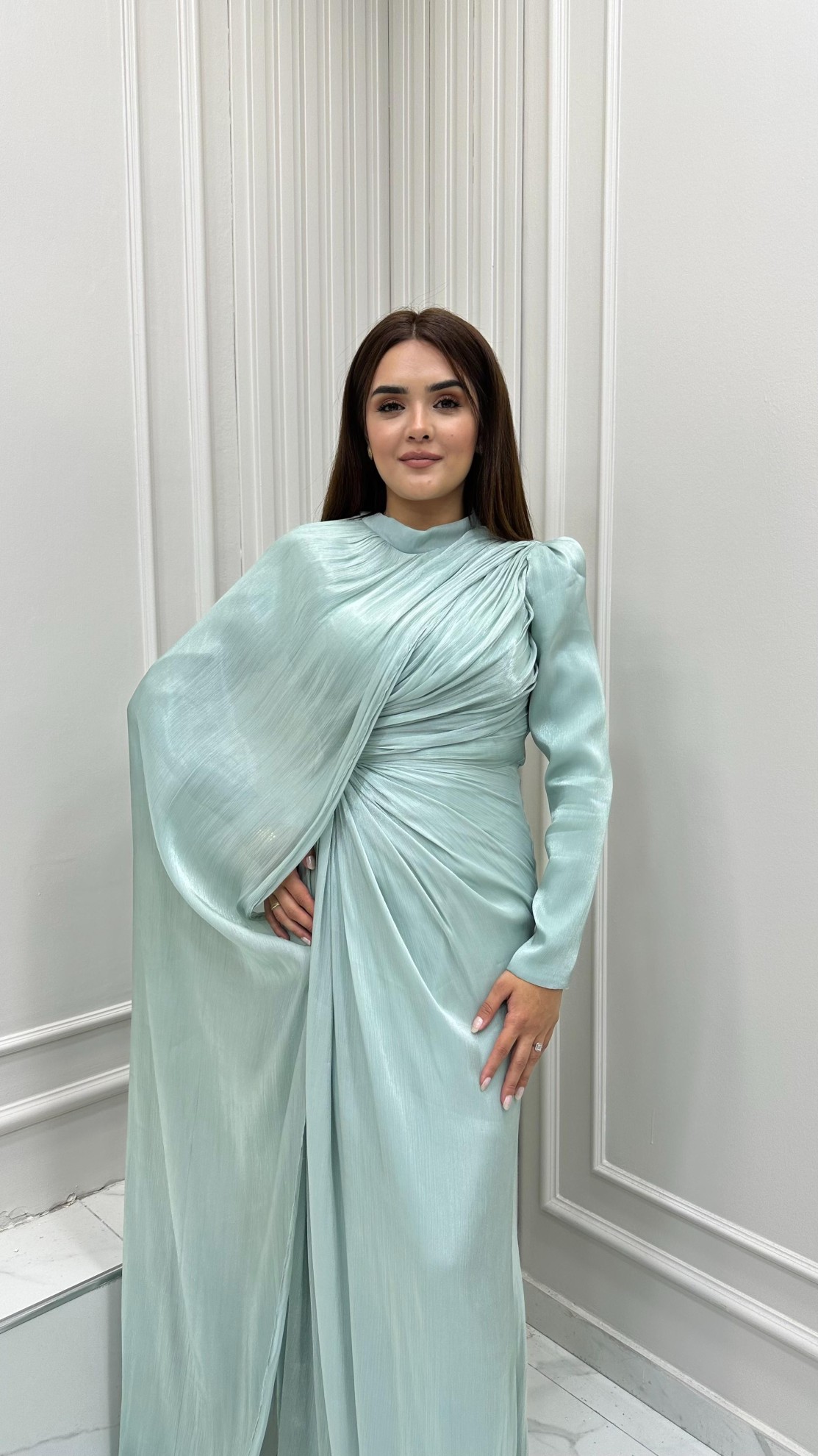 Belin Abiye Mint Yeşili