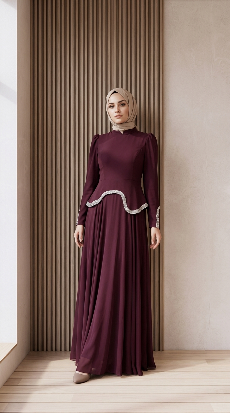 Rosse Abiye Bordo