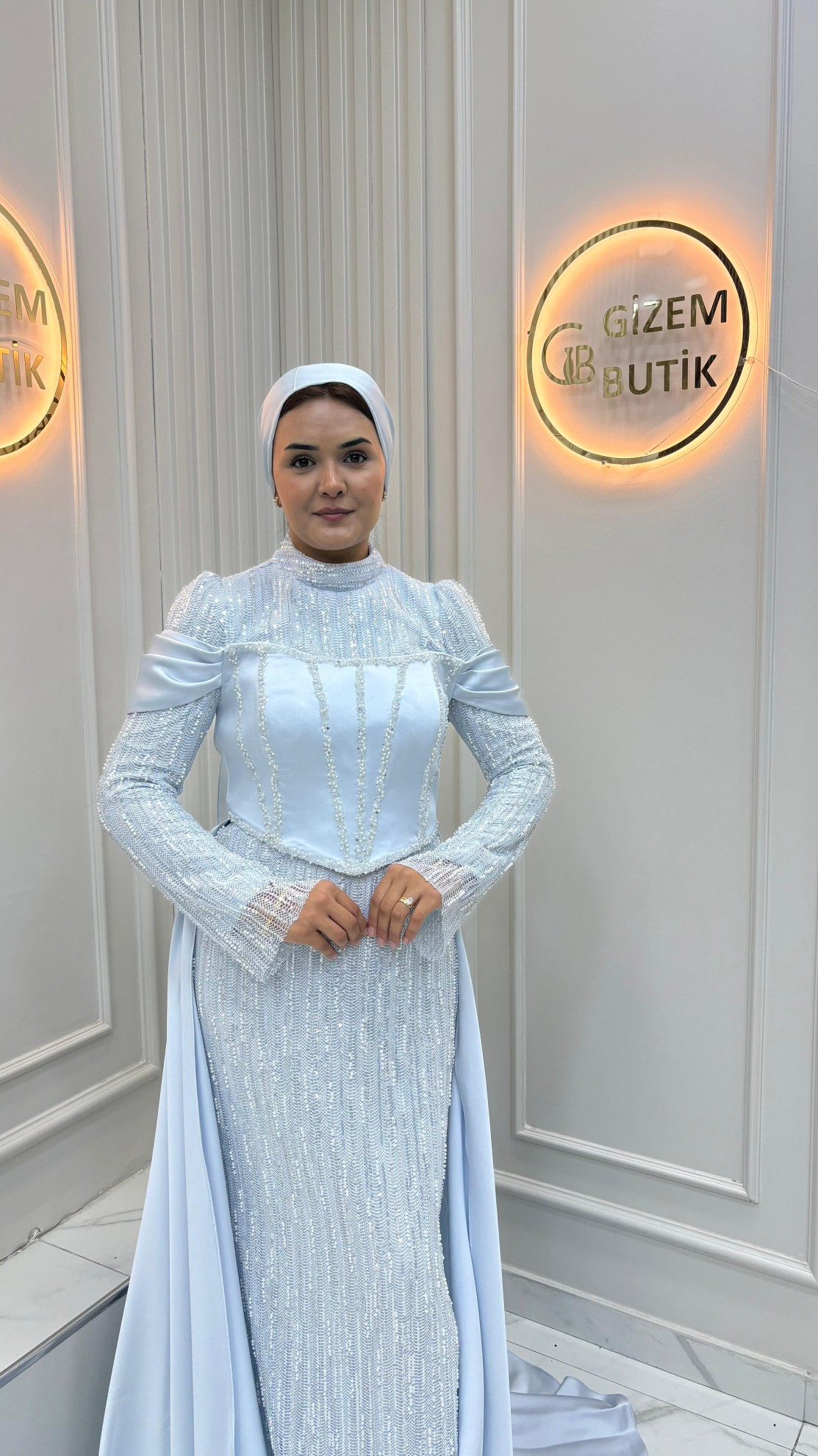 Evsan Abiye Açık Bebe Mavisi