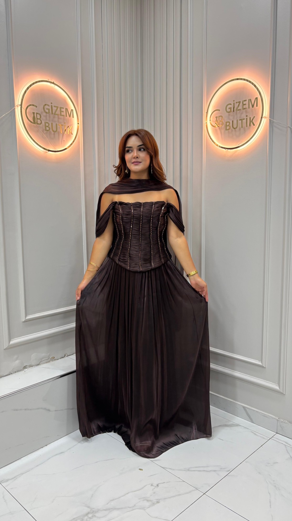 Esila Abiye Bordo