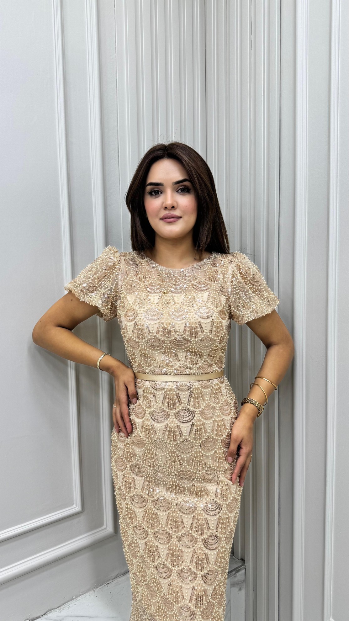 İnci Payet Abiye Gold