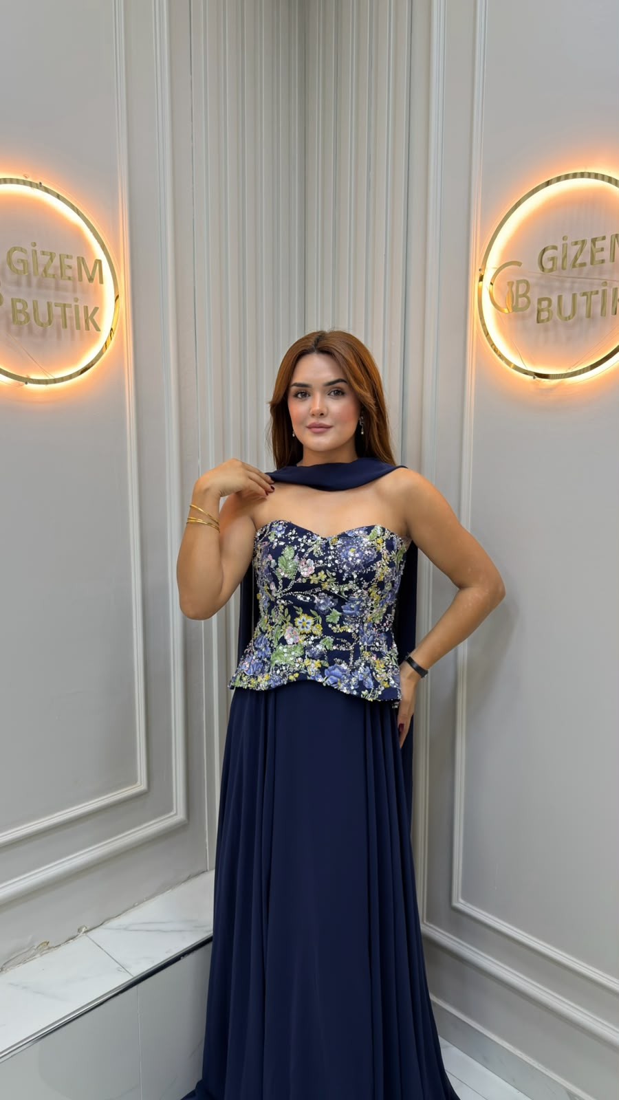 Golden Abiye Lacivert